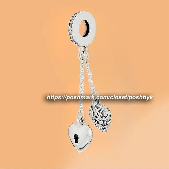 Pandora Jewelry Pandora Lock Heart Charm 797642cz Poshmark